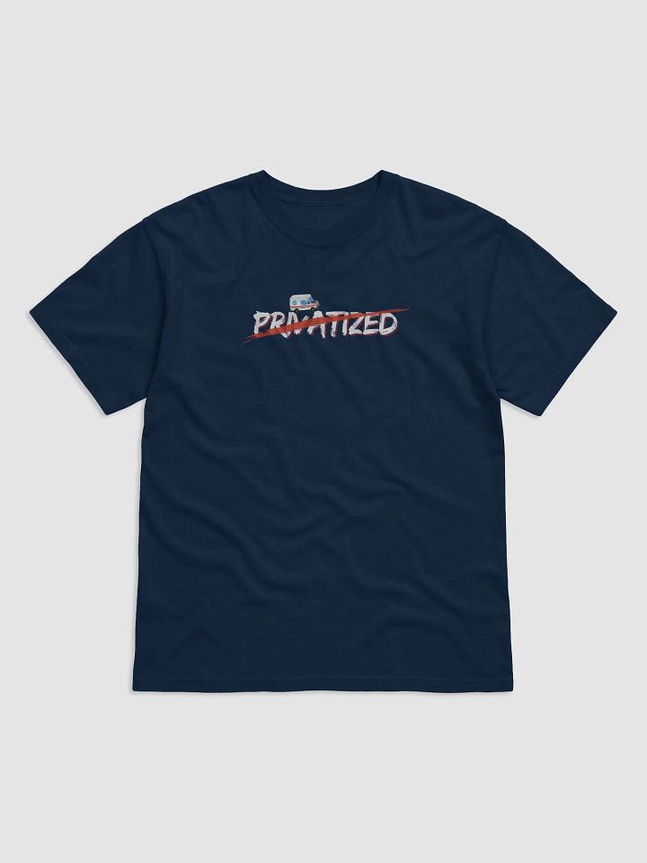 "Privatized" Delivery Graphic Tee (Navy) product image (1)