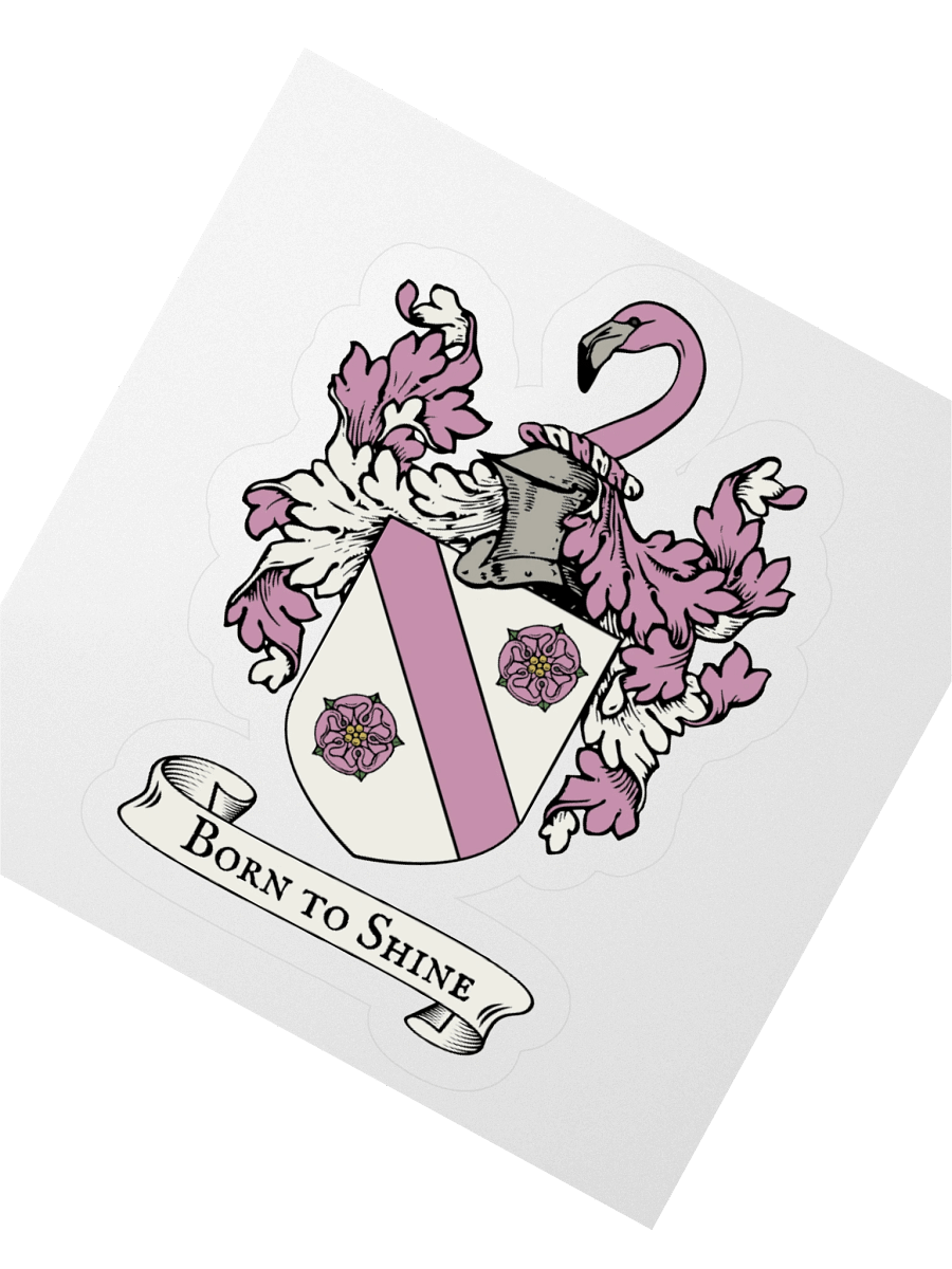 Born to Shine Flamingo Kiss Cut Sticker product image (2)