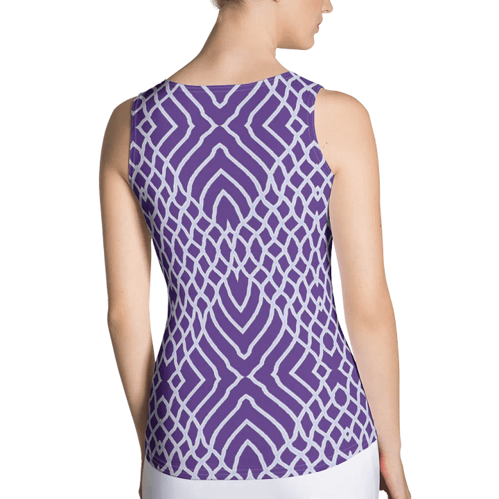 Net White and Purple/All-Over Print Women's Tank Top by Sublicolor product image (2)