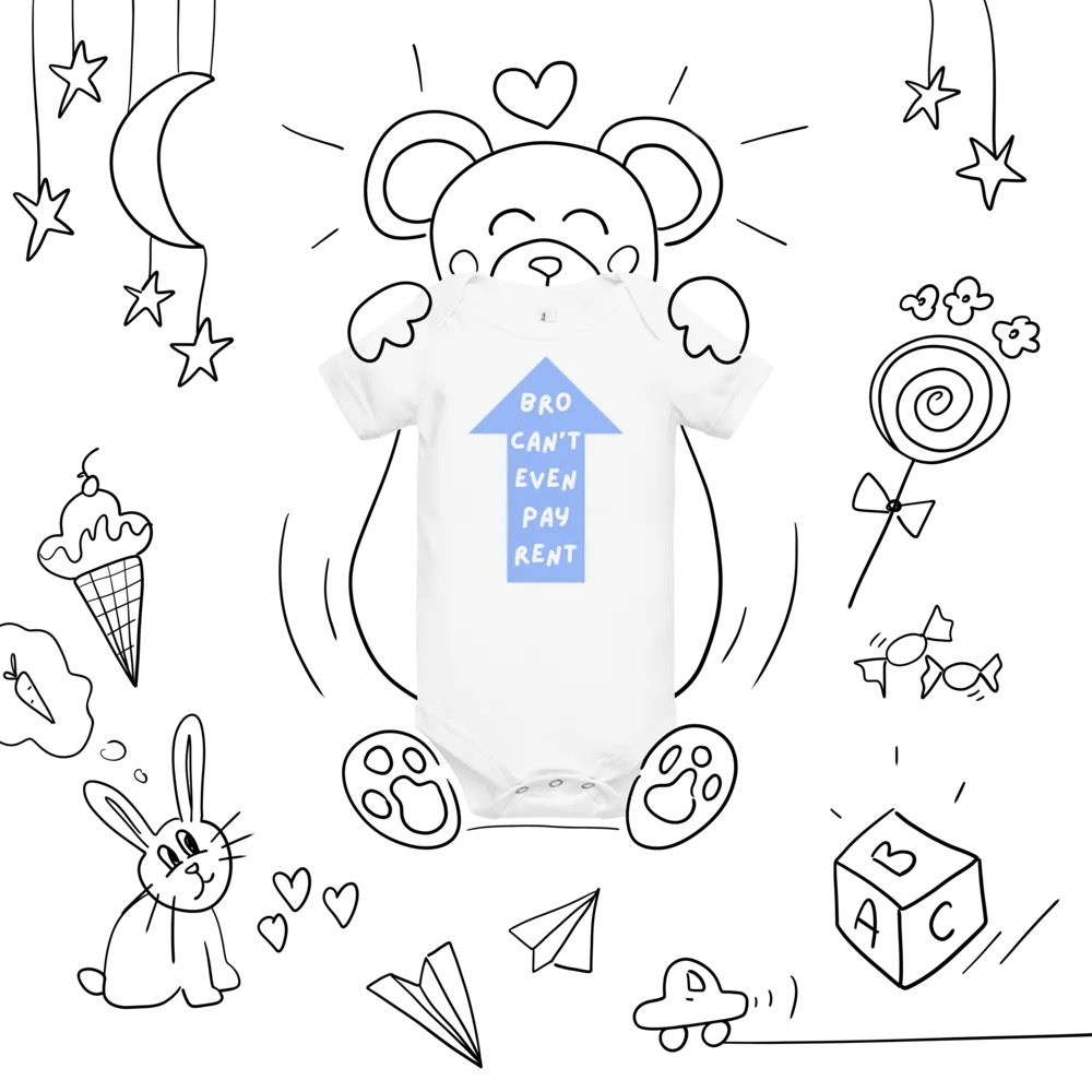 Bro can't even pay rent - baby onesie product image (7)