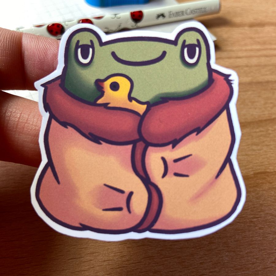 sticker : cozy froggo product image (3)