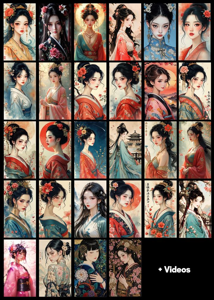33 Japanese Kimono Geisha Girls : Wallpapers & Lock Screen Videos product image (2)