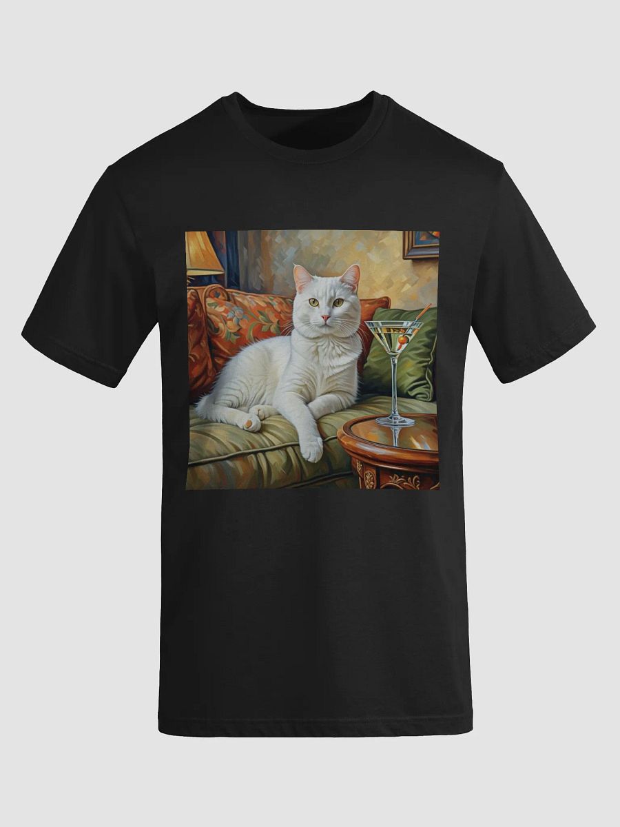 CLASSEY CAT ON COUCH NEXT TO MARTINI product image (8)