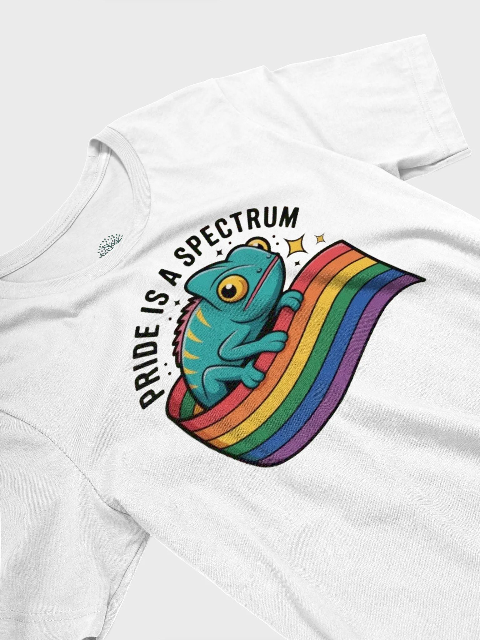 "Pride is a Spectrum" Chameleon T-Shirt - Celebrate Inclusivity with Graphic Grove product image (4)