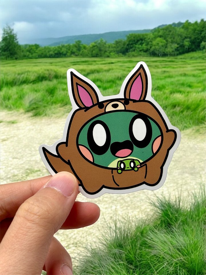 Kangaroo and Joey Waterproof Vinyl Stickers product image (1)