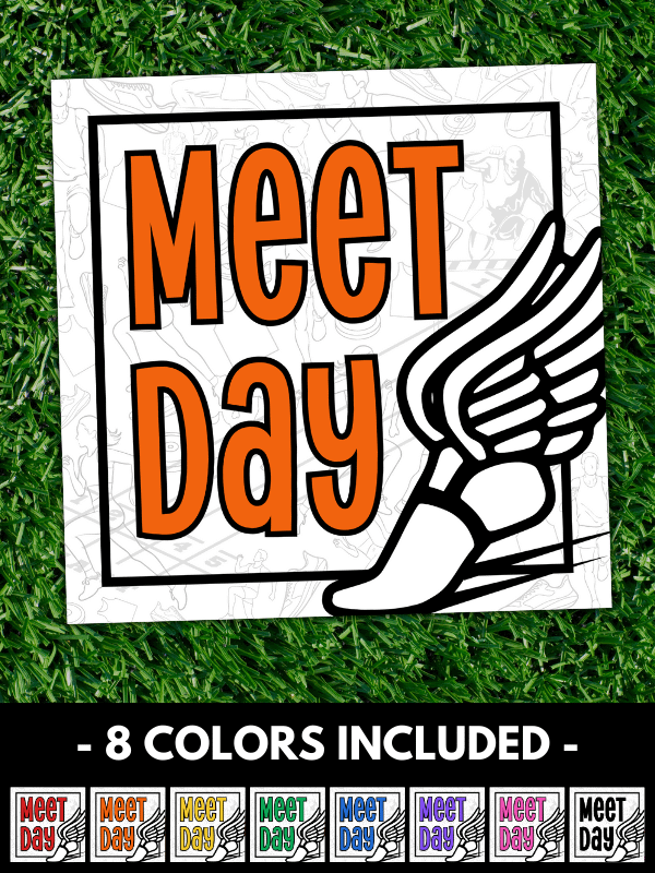 Track & Field Meet Day Gift Tags - 8 Colors Included product image (1)