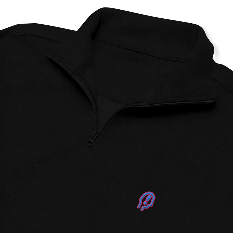 EXCLAIMING MENTALLY (bubblegum design) embroidered quarter zip product image (1)