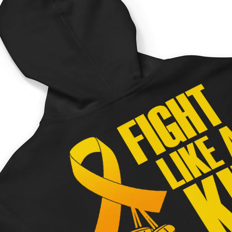 Fight Like A Kid Childhood cancer Awareness Zip up hoodie product image (3)