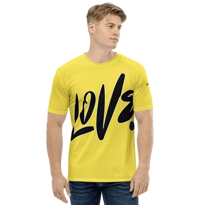 Love & Peace - Yellow - Crew Neck T-Shirt product image (1)