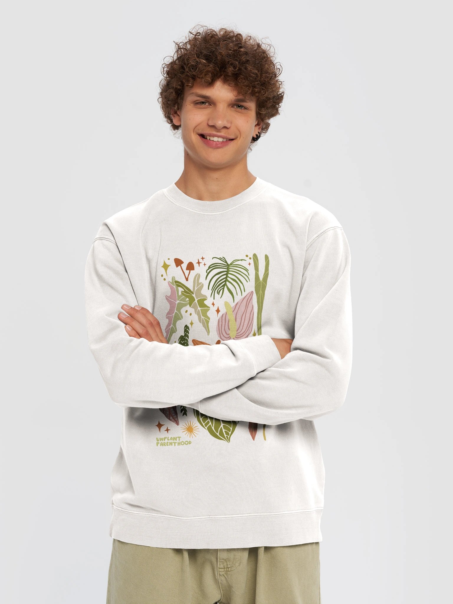 AROID COLLAGE (front only) - Midweight Pigment Dyed Sweatshirt product image (3)