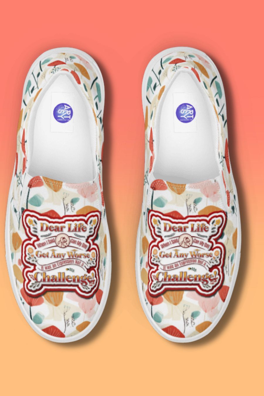 Funny Life Quote All Over Print Shoes product image (1)