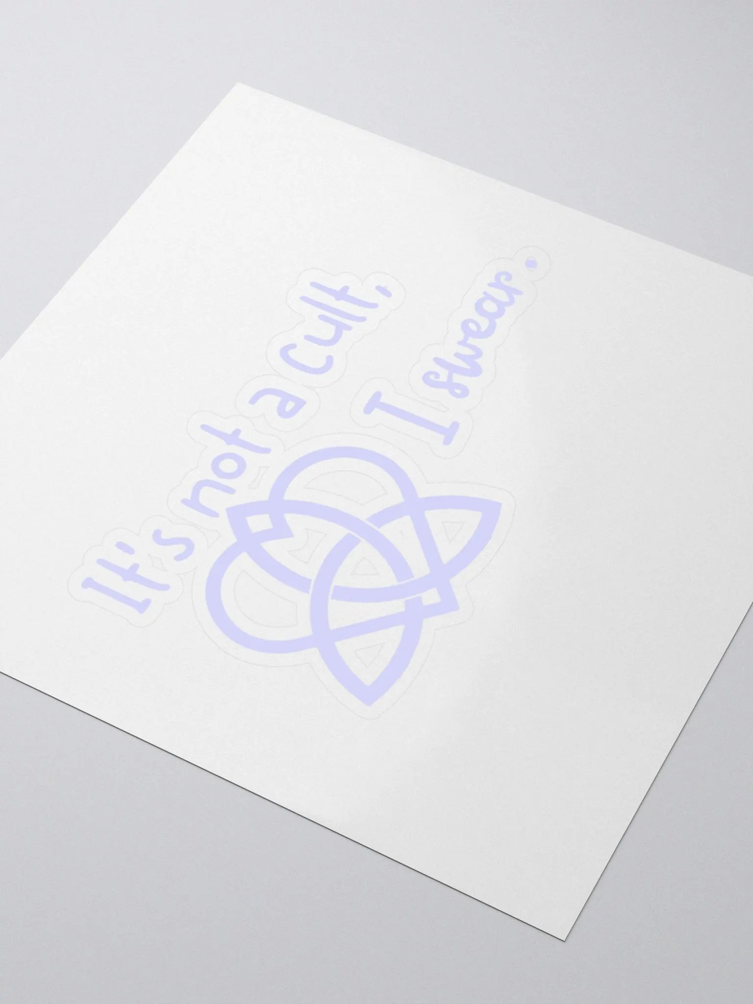It's not a cult I swear Sticker, Blue product image (8)