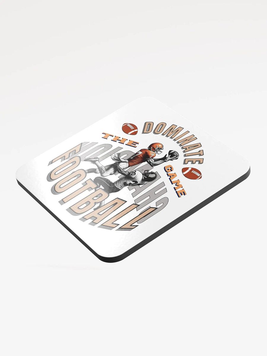 Dominate The Game Football Champion Glory Glossed Cork Coaster product image (3)