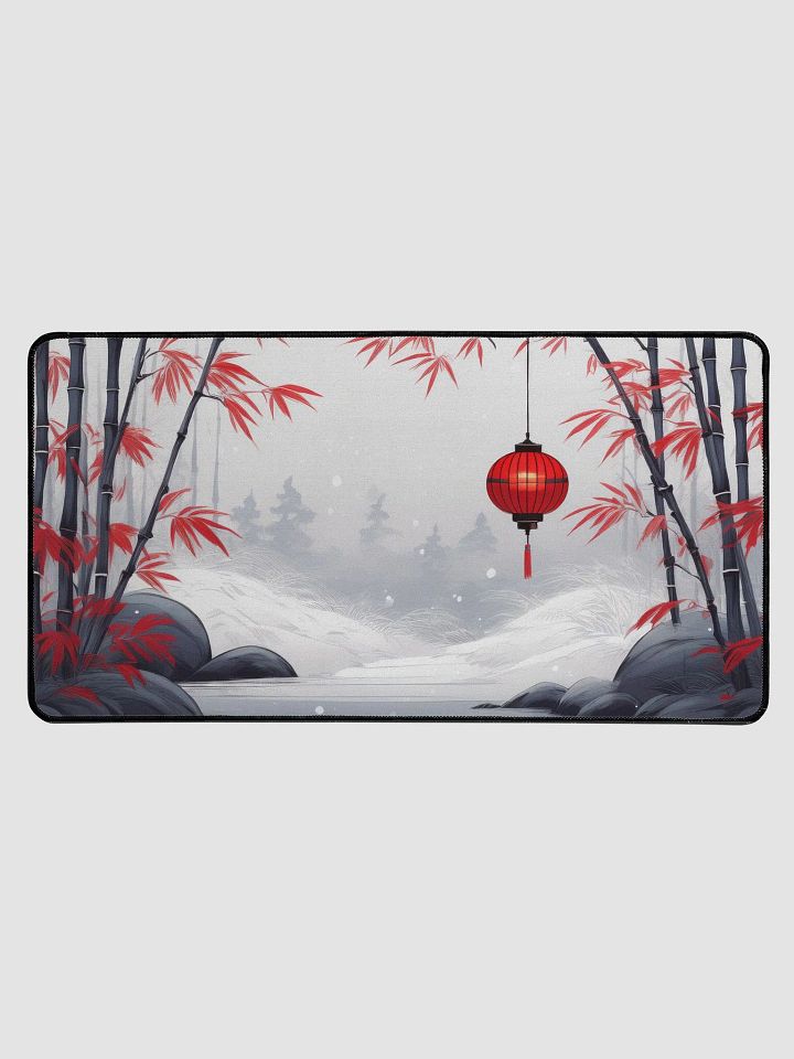 Snowy Lantern Large Desk Mat (15.5 x 31.5) product image (2)