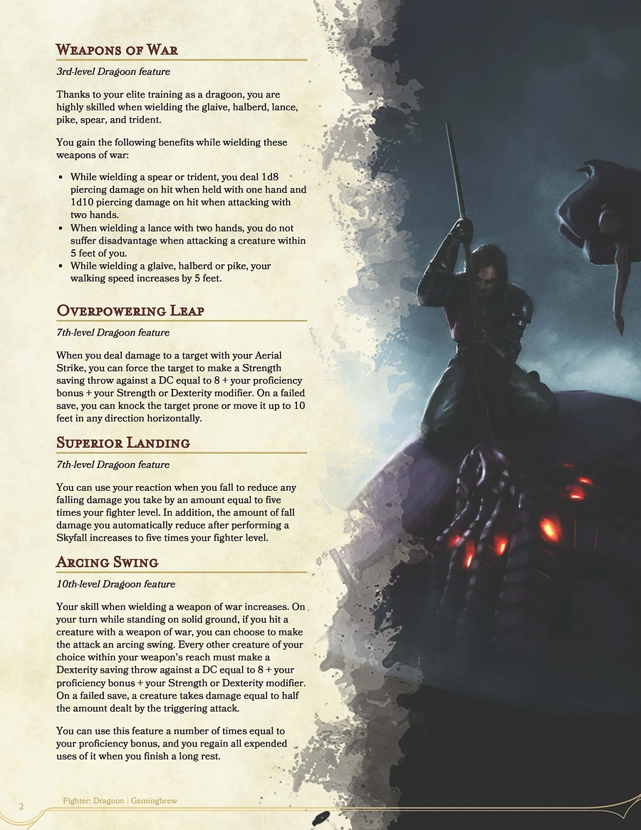 The Dragoon | 5E Fighter Subclass product image (3)