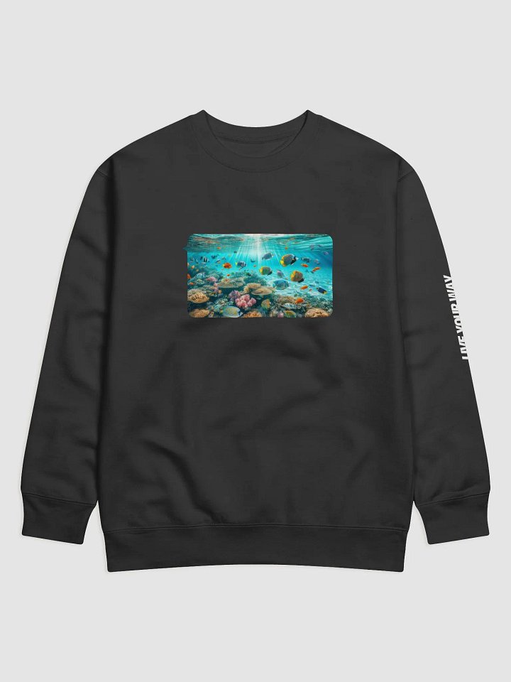 VERTICAL VIBE Cotton Sweatshirt | AI Design beautiful underwater scenery product image (1)