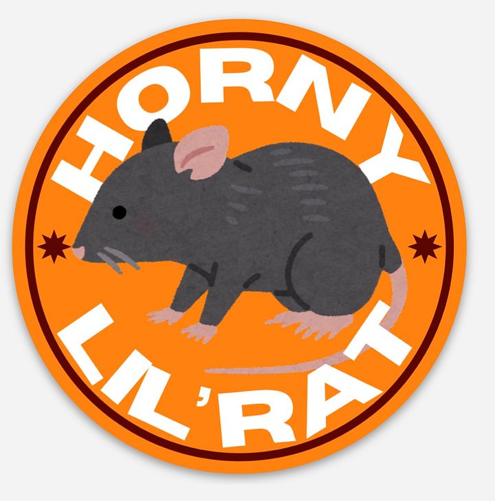 Horny Lil’ Rat Sticker product image (1)