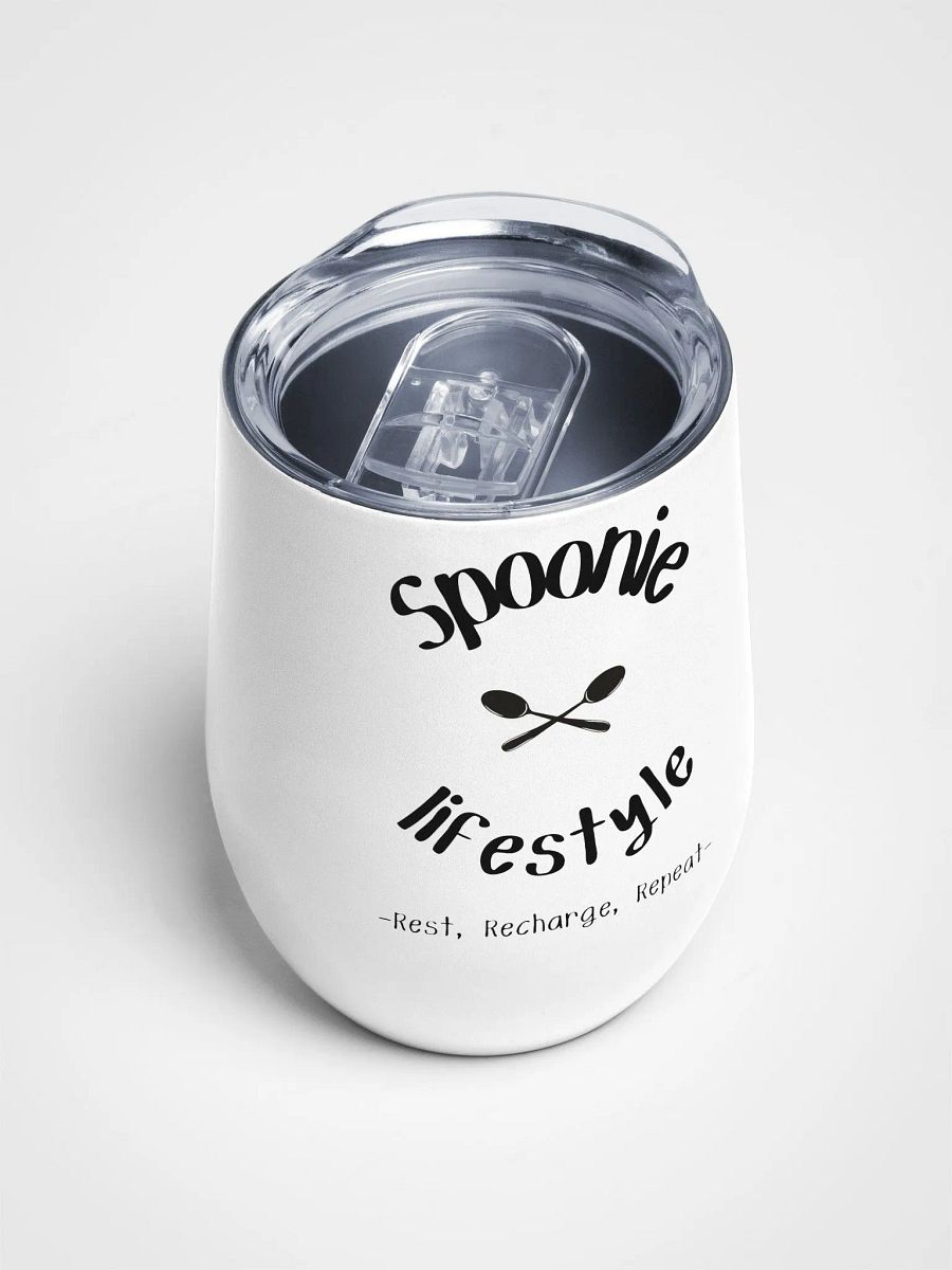 Spoonie Lifestyle- Rest, Recharge, Repeat stainless steel Wine Tumbler product image (4)