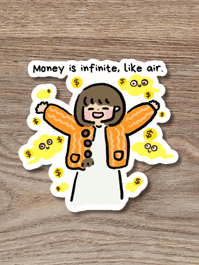 Infinite Money | Positivity Glitter Sticker product image (1)