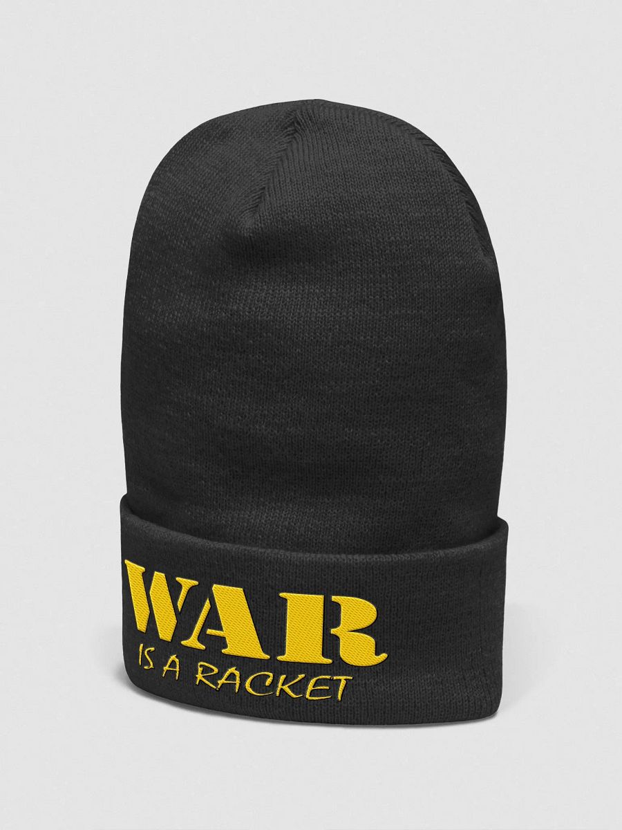 War Is A Racket - Yellow - Yupoong Cuffed Beanie product image (2)