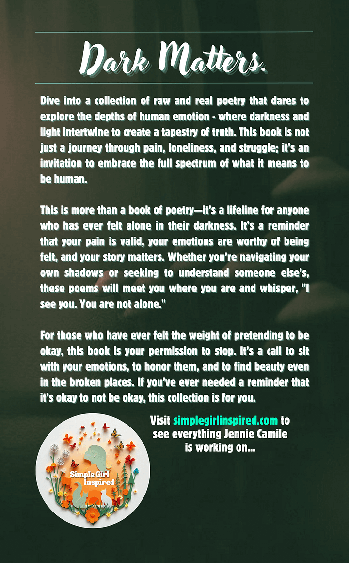 Dark Matters - A Poetry Collection product image (2)