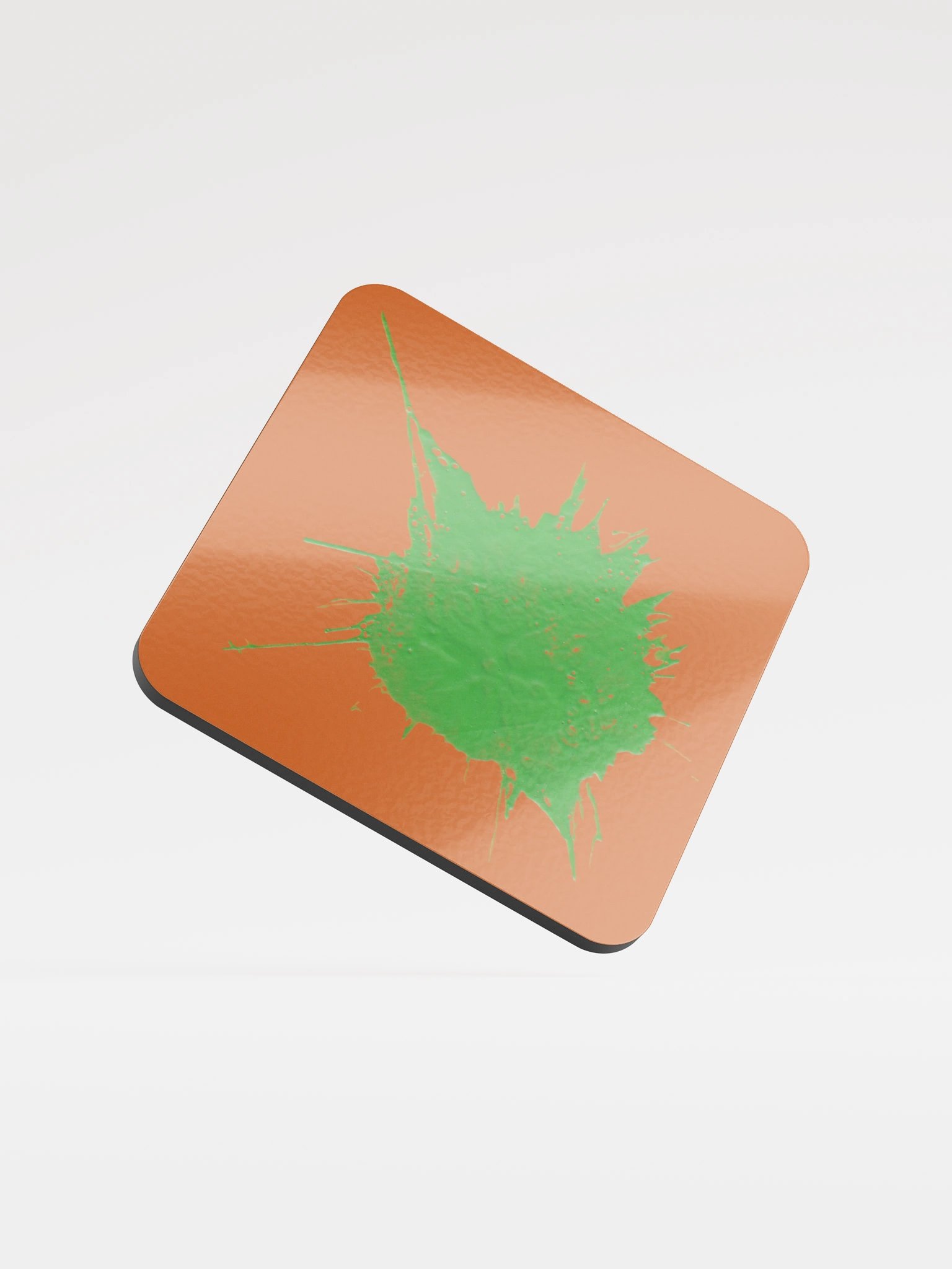 Nostalgic Green Splatter Cork Coaster product image (1)