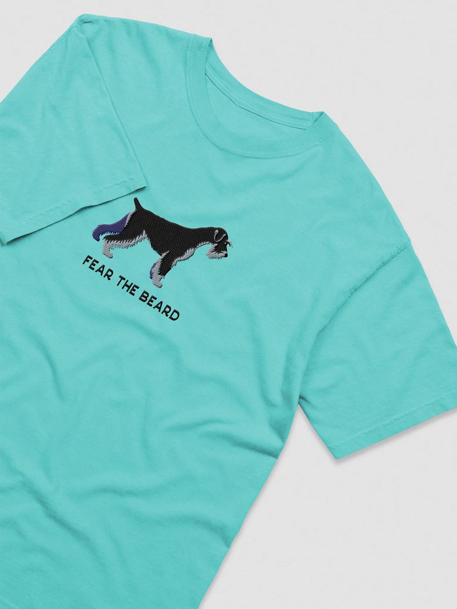 Fear the Beard T-Shirt(Embroidered) of a Standard Schnauzer(Black & Silver) product image (27)