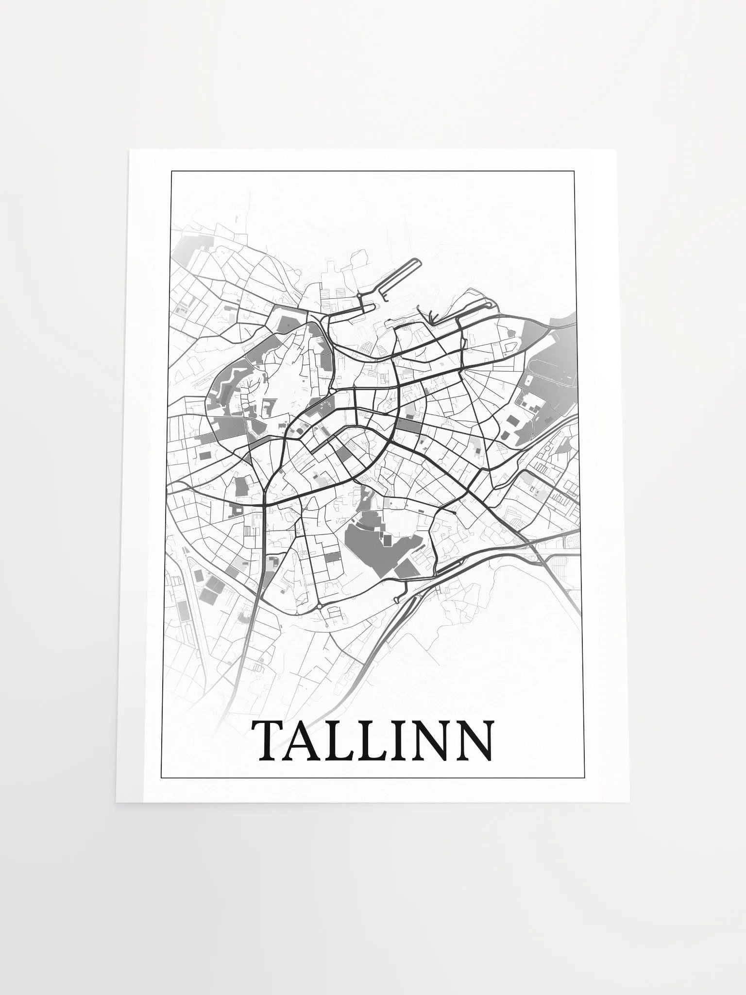 Tallinn, Estonia, city map print product image (18)