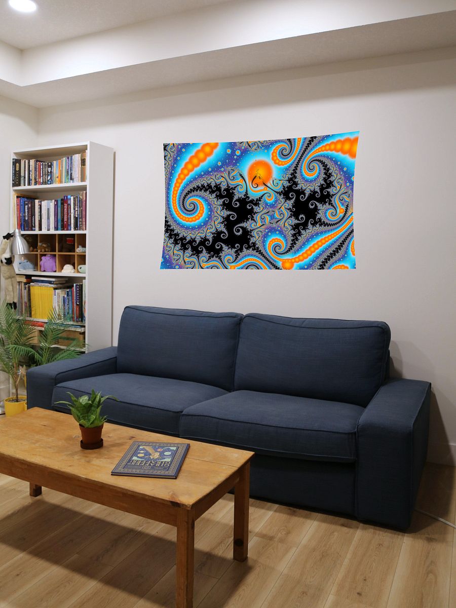 UV fractal tapestry - Party At The Orange Factory product image (6)