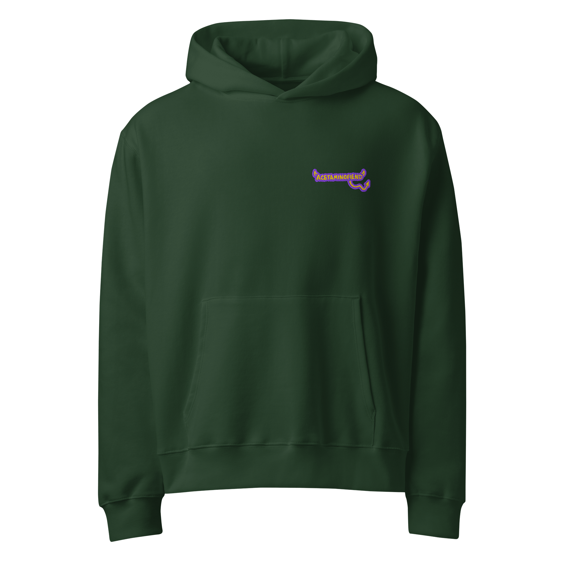 ACETAMINOFIEND handwritten l.c. tulip embroidered slouchy hoodie product image (5)