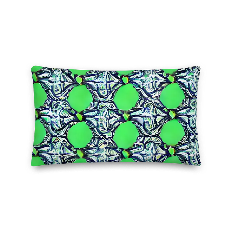 Kaleidoscope Green Circles Premium Pillow product image (11)