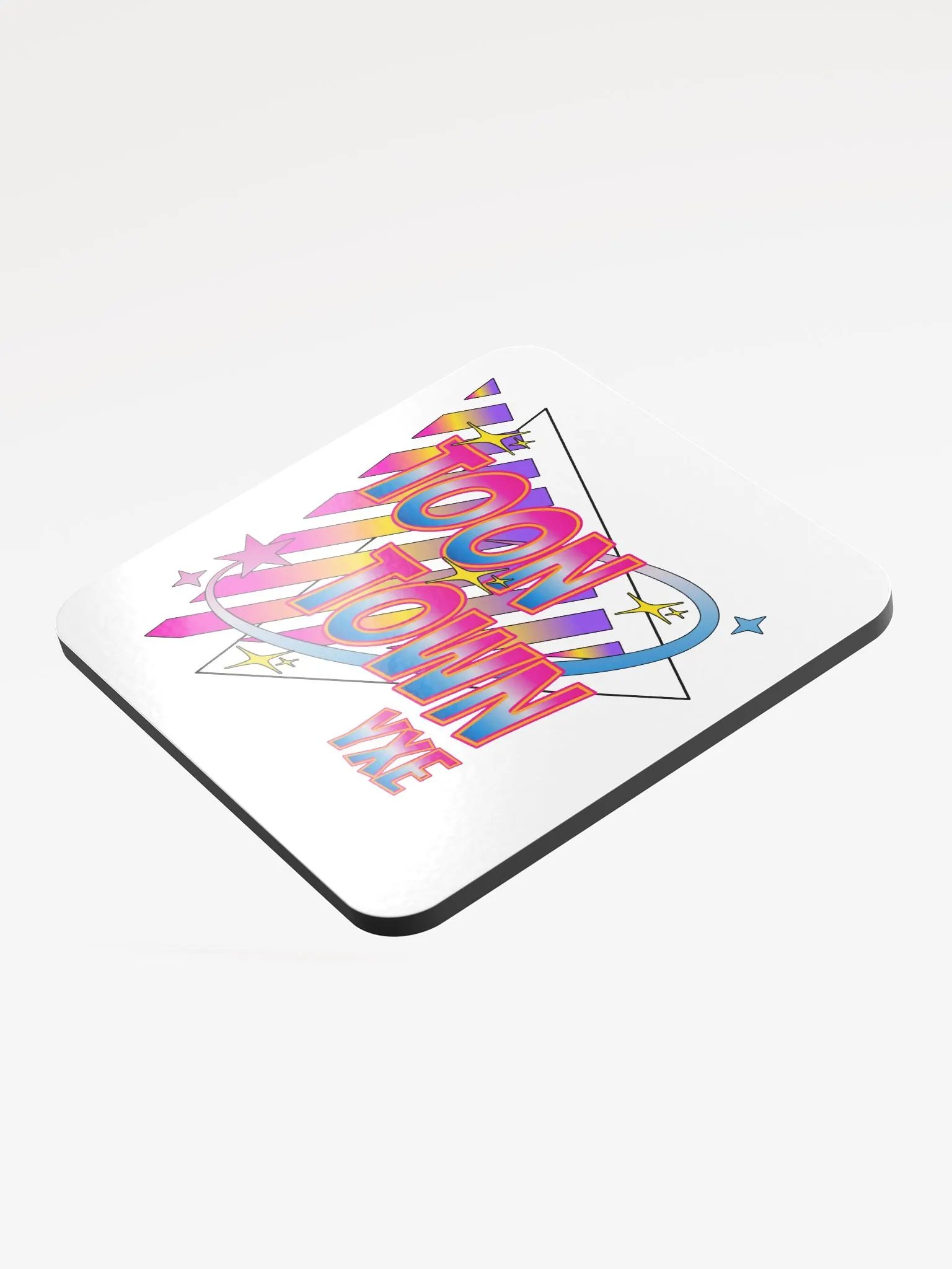 Toon Town Yxe Triangle Vibrant Cork Coaster product image (4)