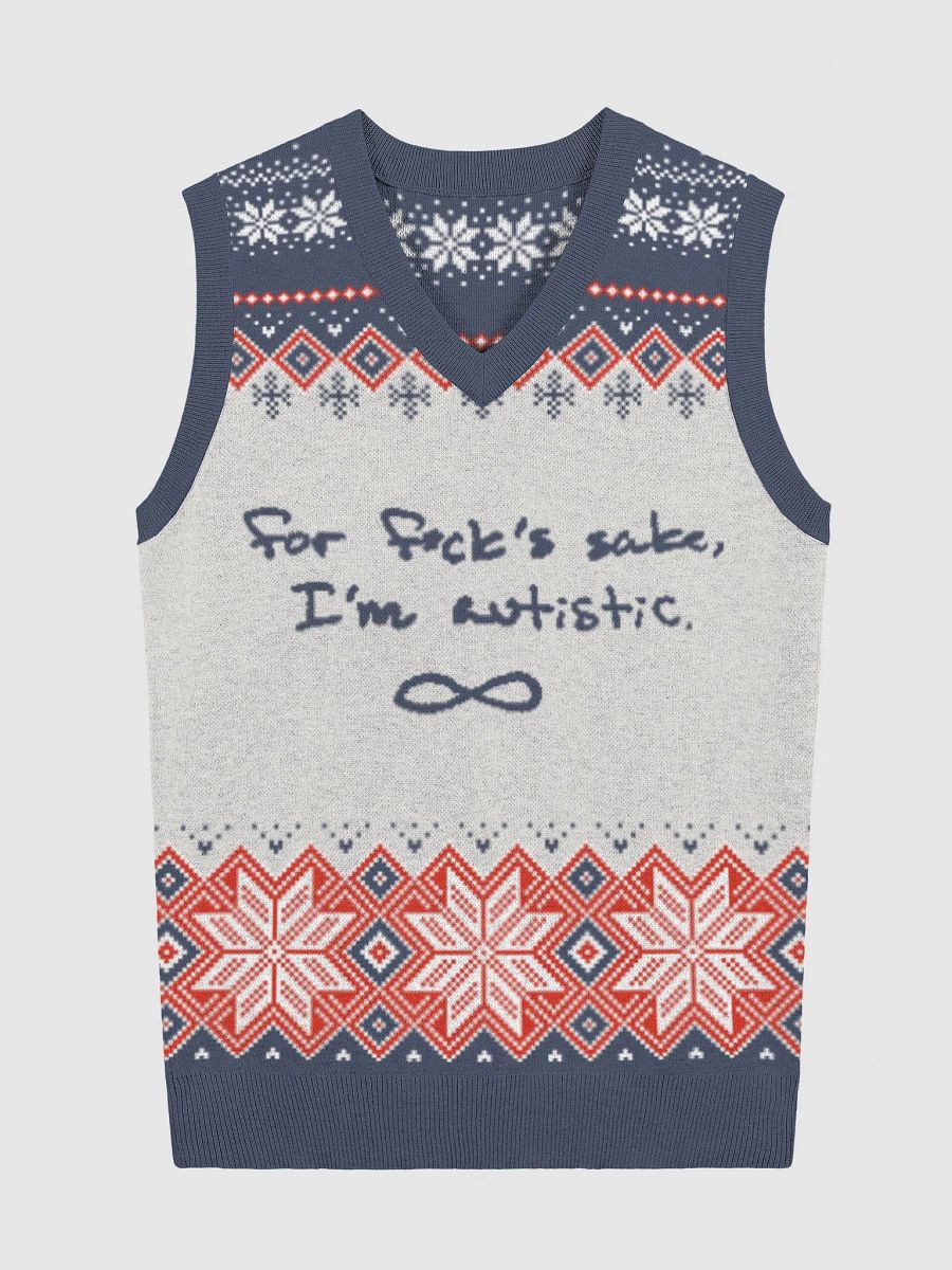 FFS, I'm autistic. (holiday vest 1) product image (5)
