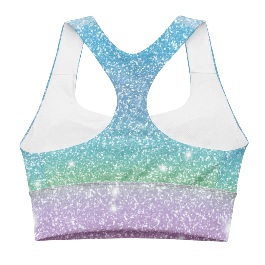 Glitter Unicorn Texture Design Longline Sports Bra - 6 product image (3)