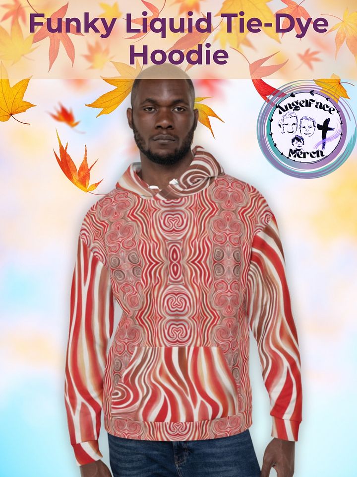 Funky Red Liquid Tie-Dye Explosion Hoodie product image (1)