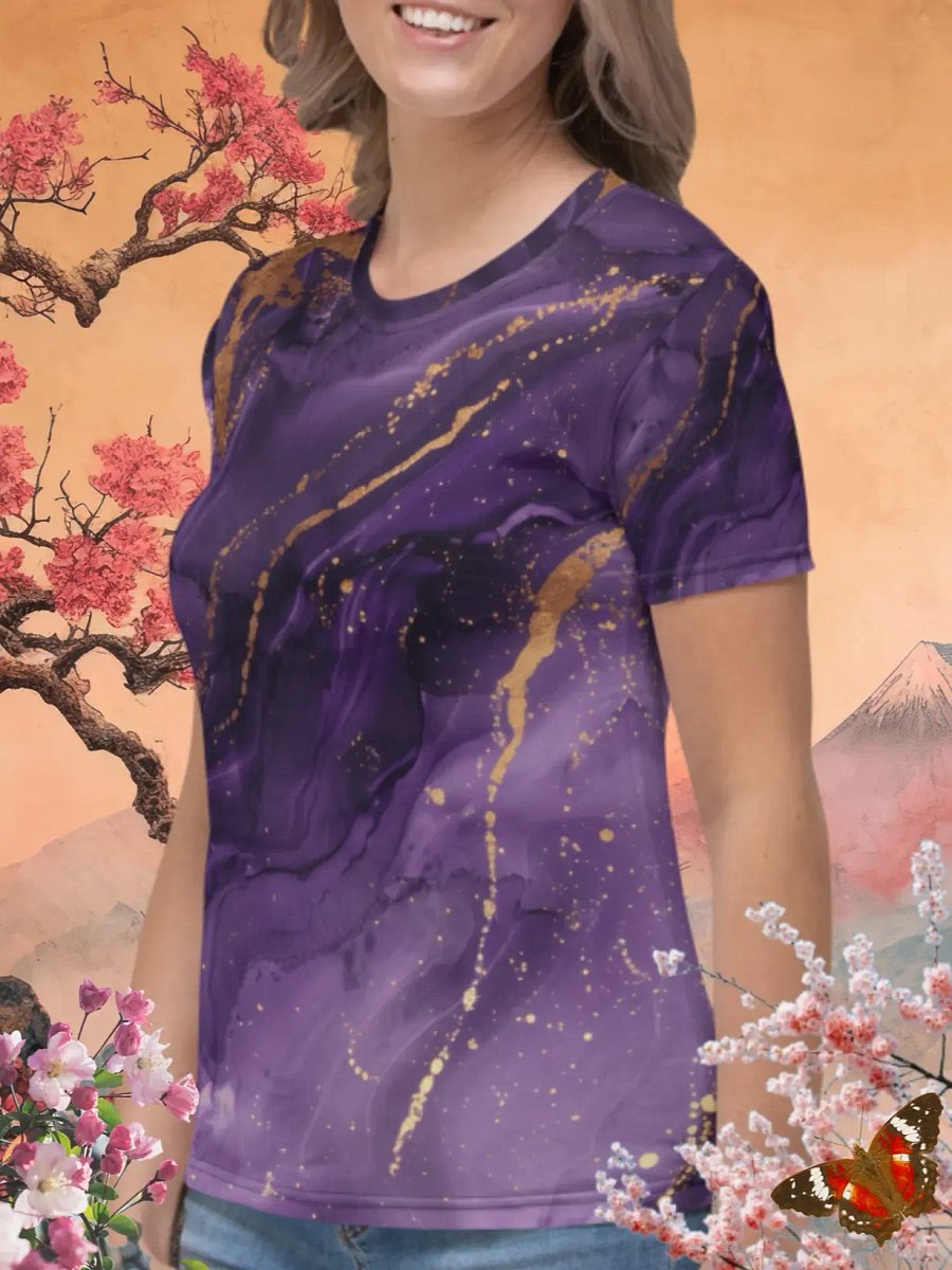 Lavender Marble Print T-Shirt product image (2)