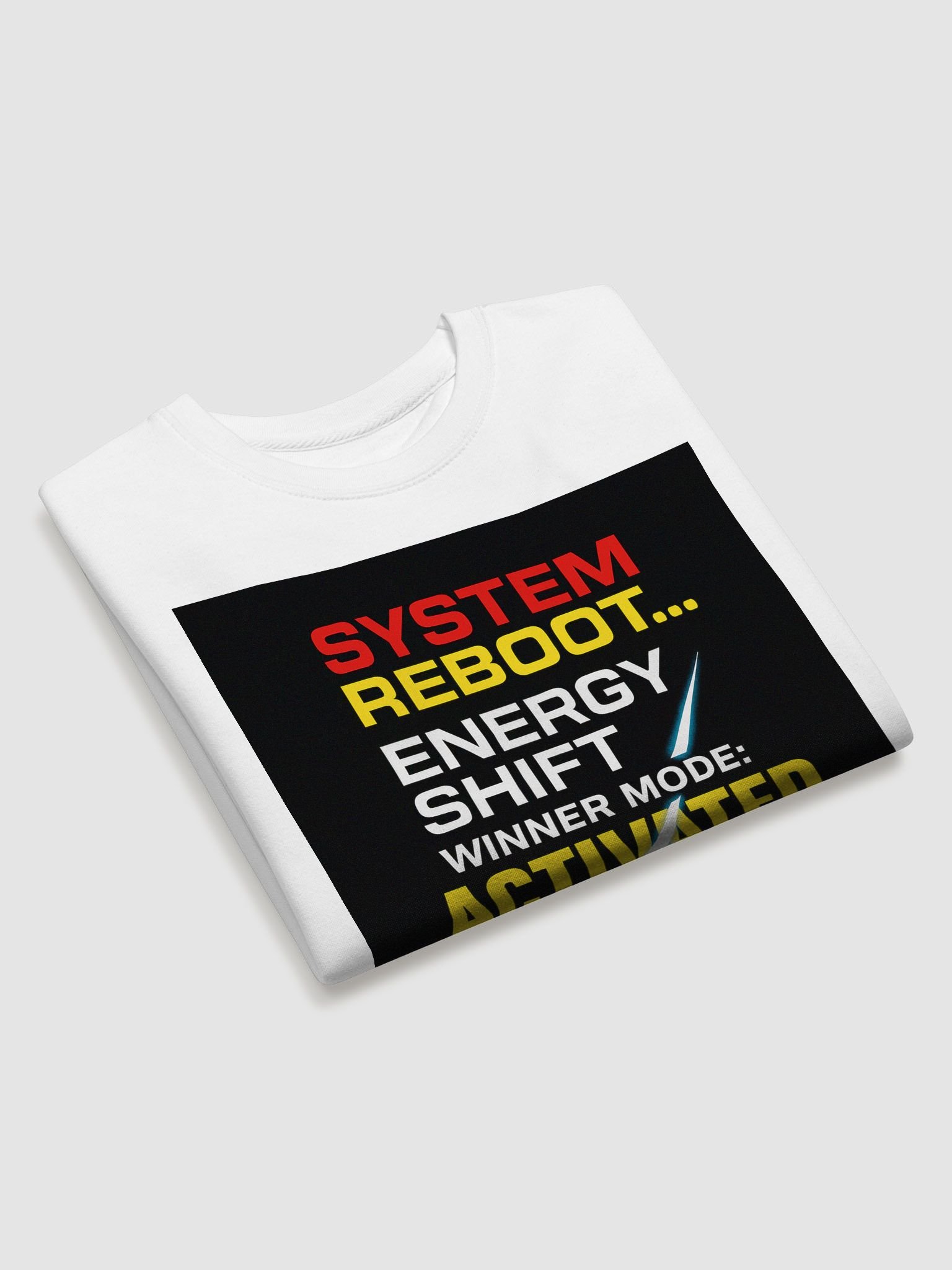 System Reboot – Power Reset Edition (White Sweatshirt) product image (3)