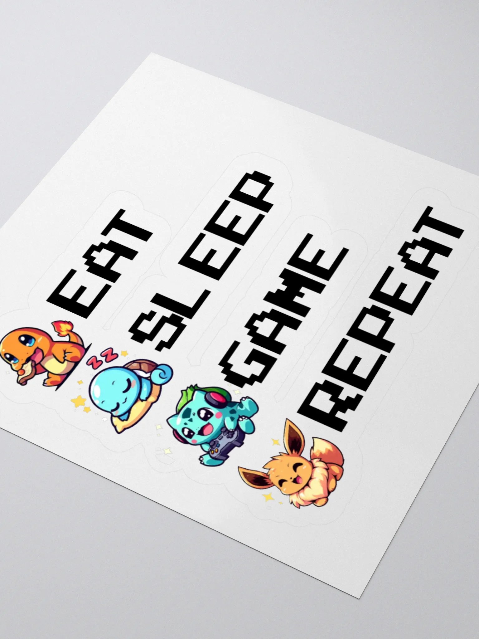 Eat. Sleep. Game. Repeat. Sticker product image (7)