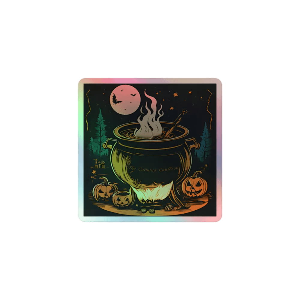 Holographic Halloween Cauldron Sticker Sheet product image (1)