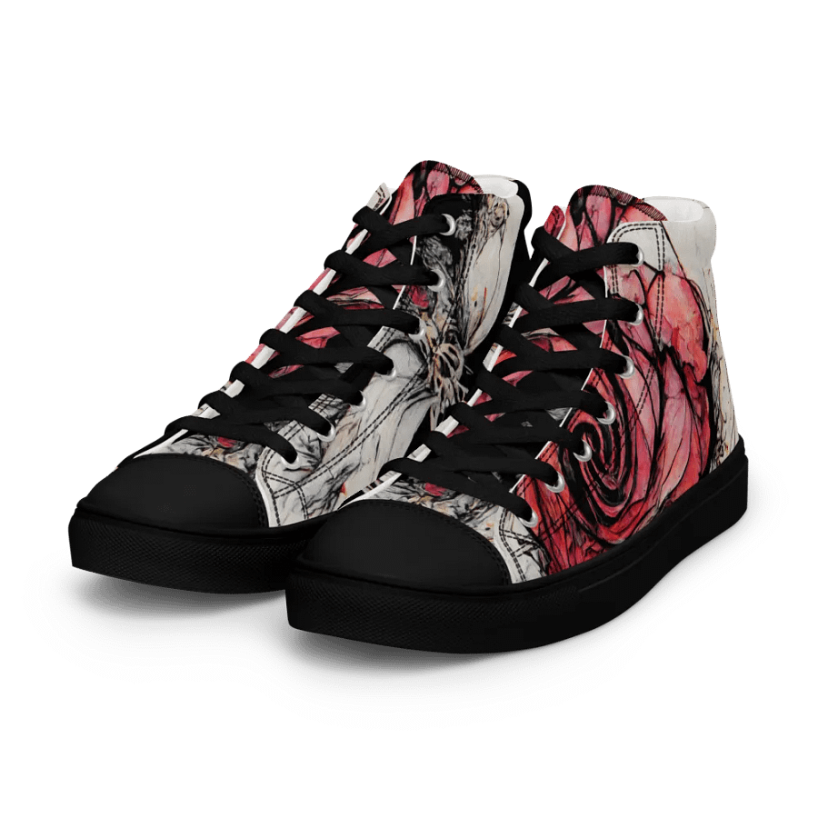 Women's Roses in Bloom High Top Canvas Shoes product image (6)