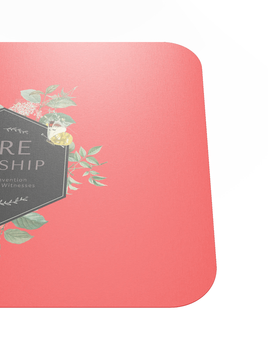 "Pure Worship" 2025 Convention | Coral Red Botanical Mouse Pad product image (5)