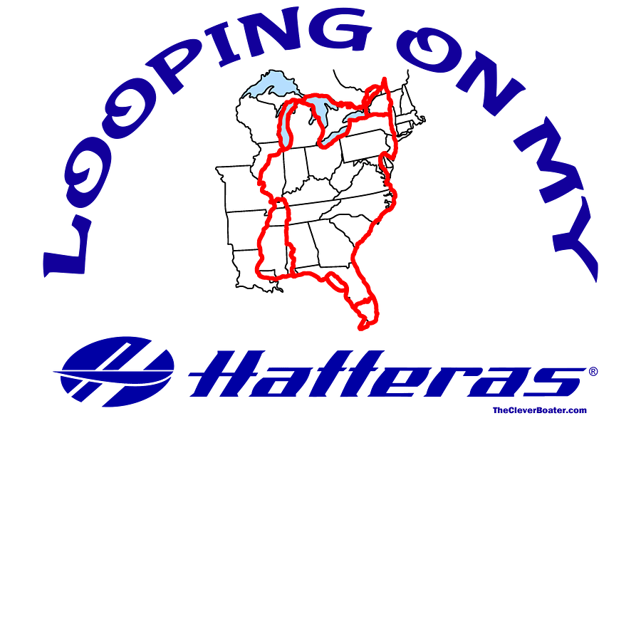 Looping On My Hatteras - T-Shirt - Light Shirt w/Blue Logo product image (5)
