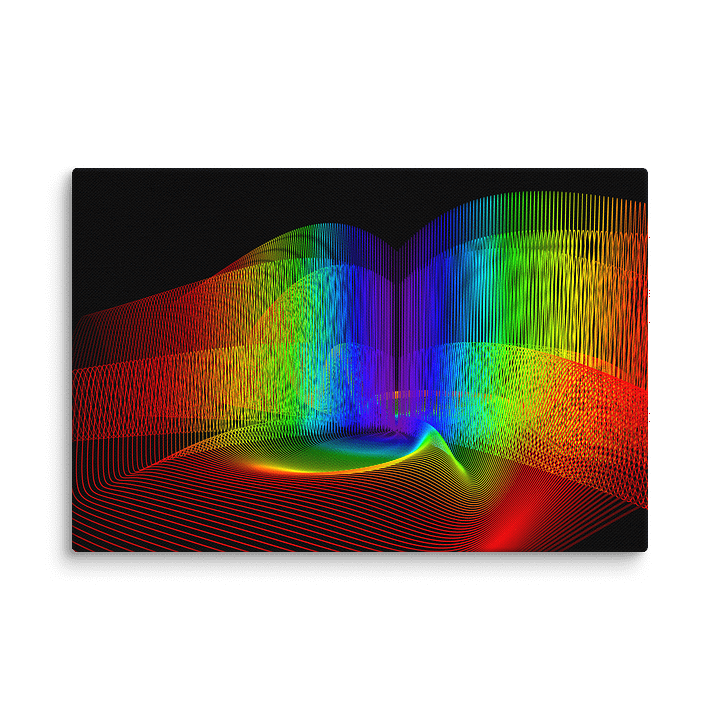Sparse Spectral Spaceport Omega - Diffraction Curves Physics Art Canvas Print product image (1)