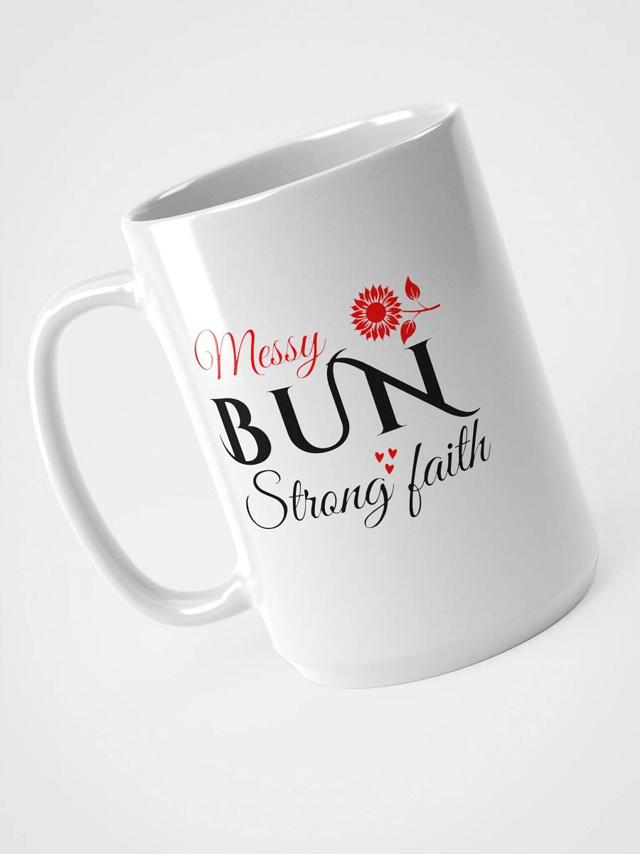 Strong Faith White Glossy Ceramic Mug. product image (3)