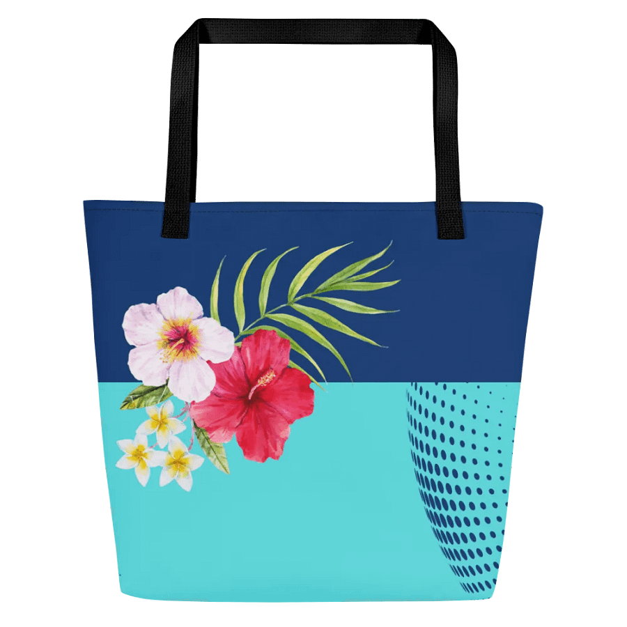 Blue Floral Tote Bag product image (1)