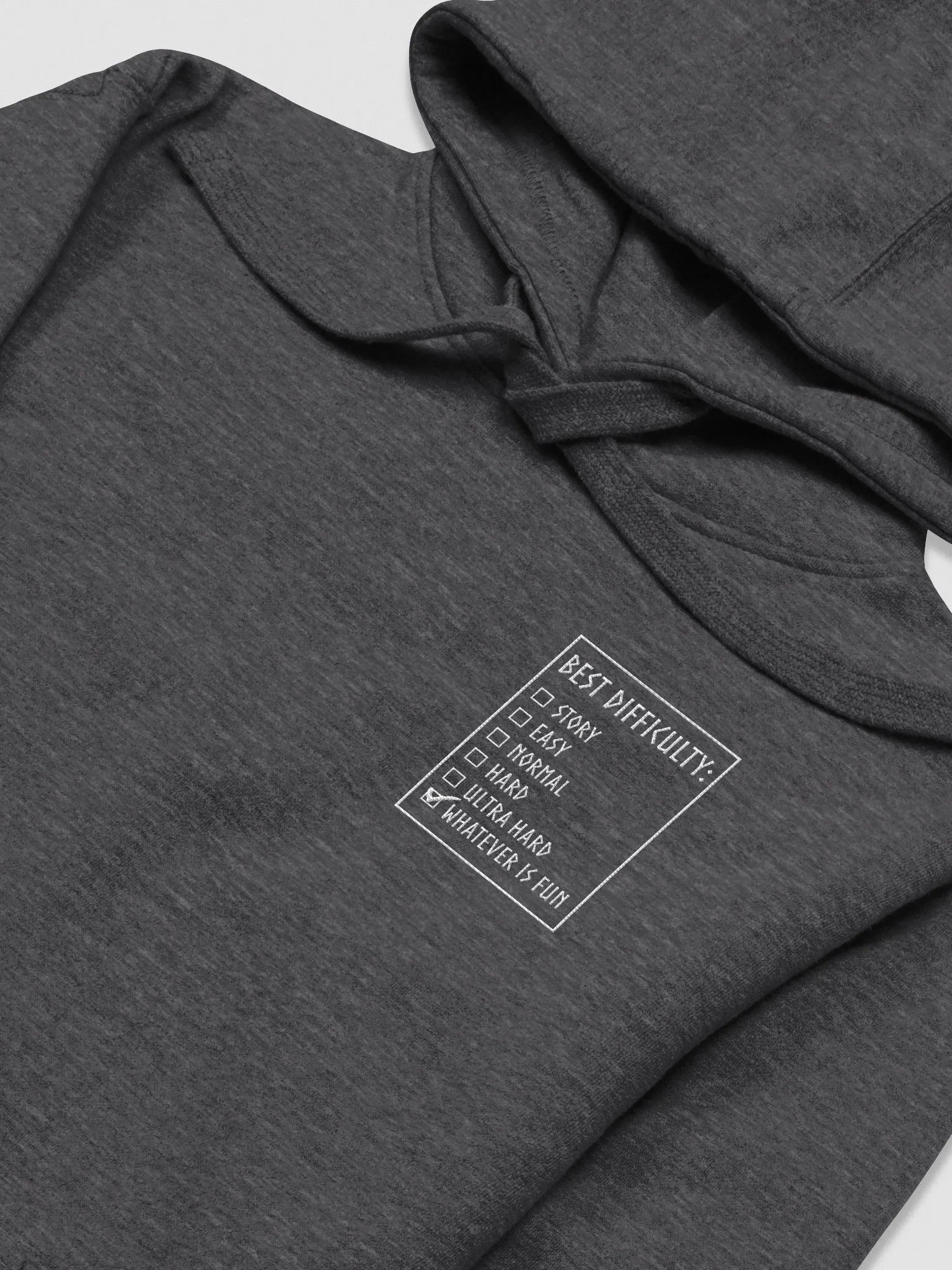 BEST DIFFICULTY - Hoodie White Embroidery product image (1)