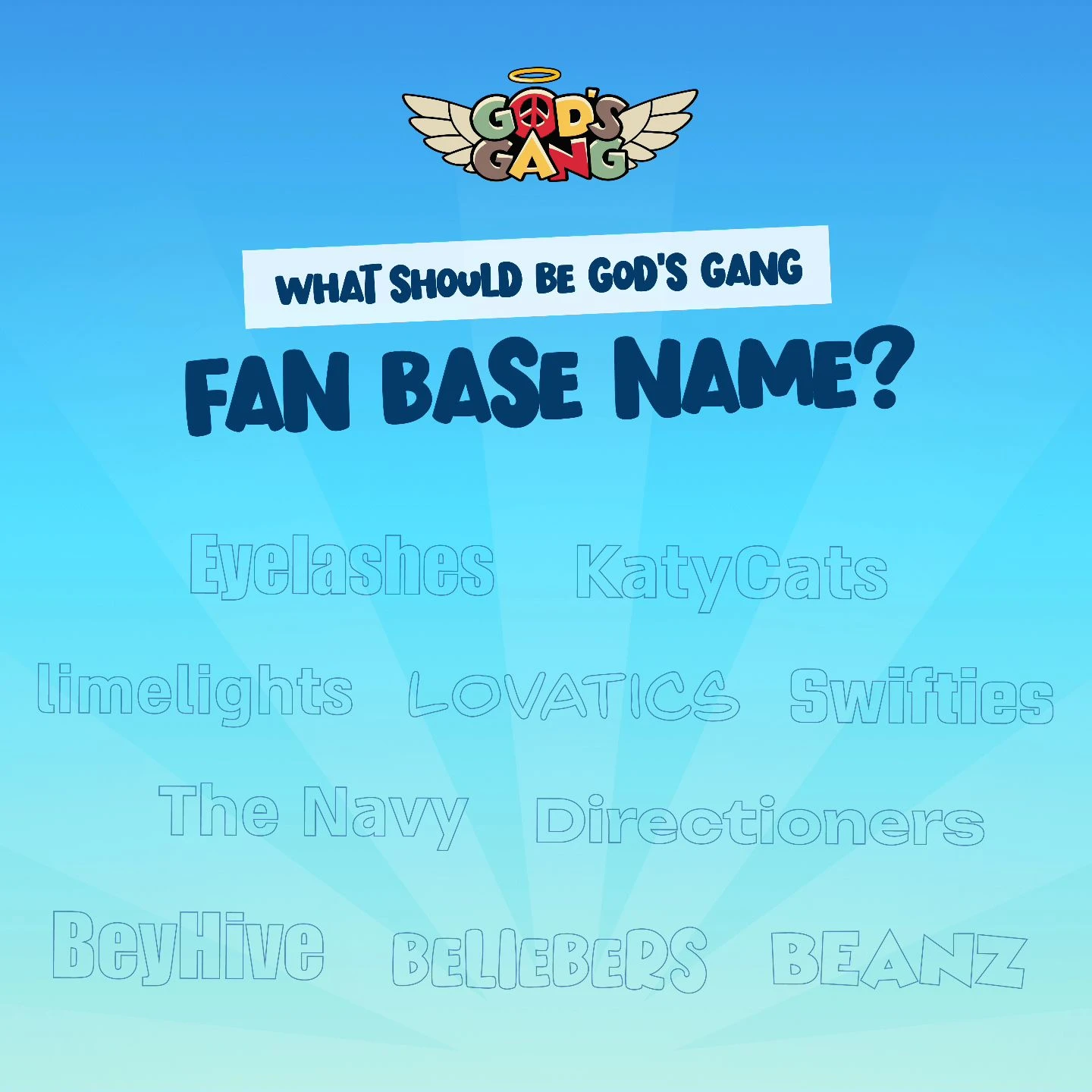 Hey God’s Gang fam! 💥 From Swifties to Directioners, many artists and shows have fan base names. Well, we think it’s time for...