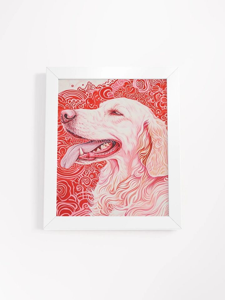 Psychedelic Pup Happiness - Framed Matte Poster product image (1)