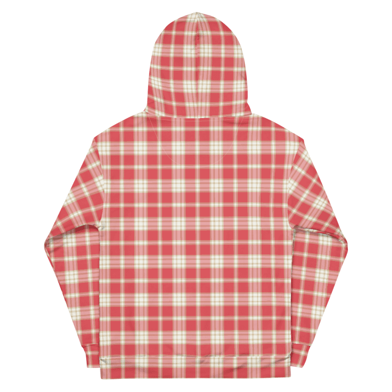 Coral Pink Plaid Hoodie product image (7)