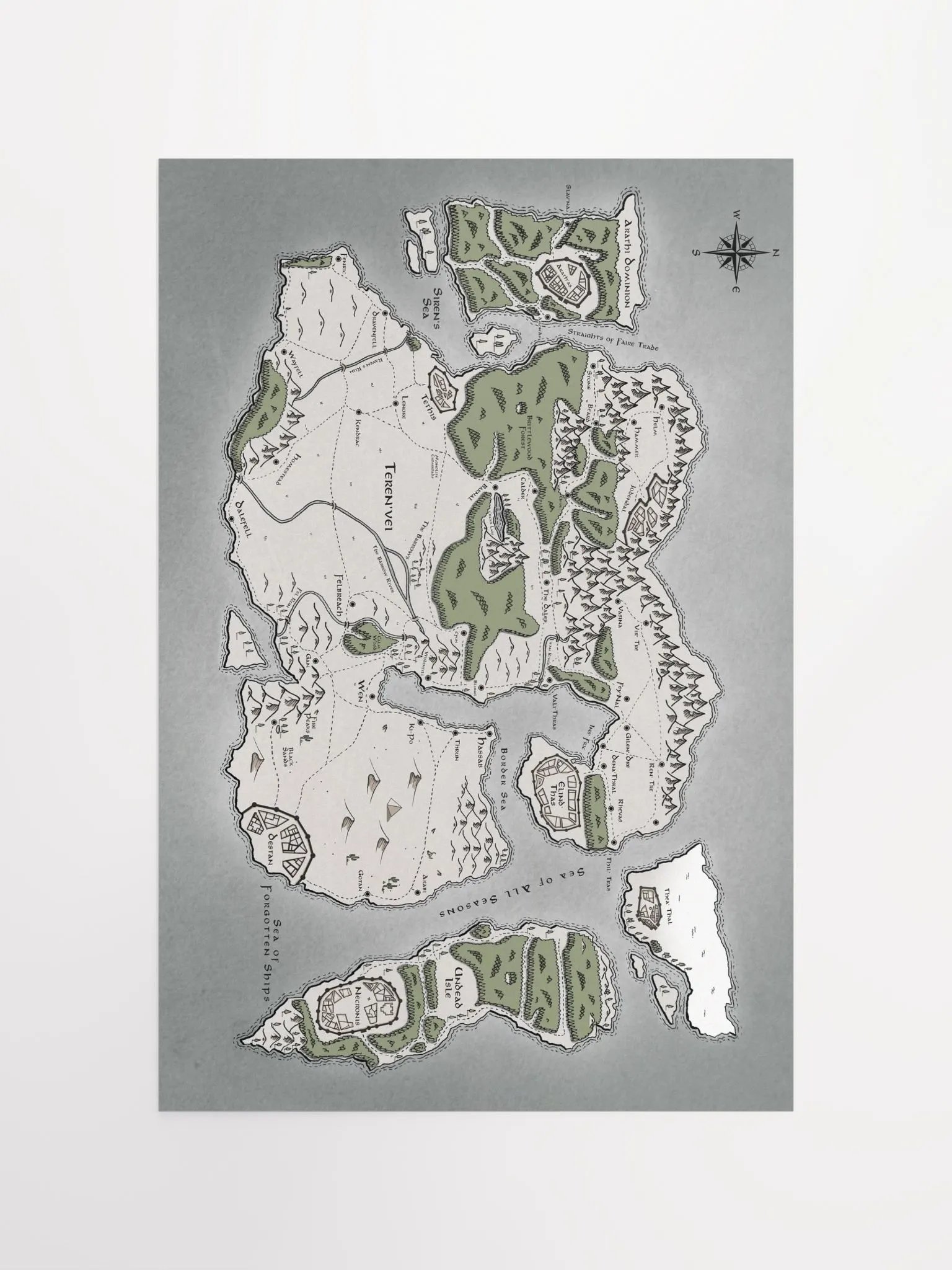 Map of Teren'vei Poster product image (4)